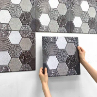 1/10Pcs 3D Boho Peel and Stick Wall Panel Self Adhesive Kitchen Tile Backsplash Thicker Wall Sticker 3D Tile Sticker