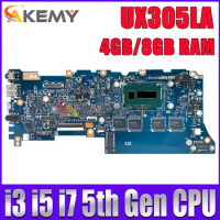 UX305LA Laptop Motherboard with I3 I5 I7 5th Gen CPU 4GB/8GB RAM For ASUS Zenbook UX305L U305L UX305