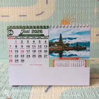Kalender Meja Standar 2026 Pemandangan