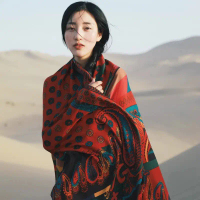 Khăn quàng choàng cổ thổ cẩm phong cách vintage boho nữ đẹp cao cấp đủ màu AAA iLita
