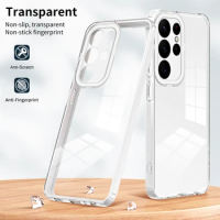 3 IN 1 Frame Clear Case for Samsung Galaxy S24 S23 S22 Ultra S23FE Shockproof Soft Silicone Phone Cover For Galaxy S24 S23 Plus