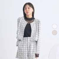 Jaket Wanita - Bobo Tokyo - Eimi Cropped Tweed Jacket