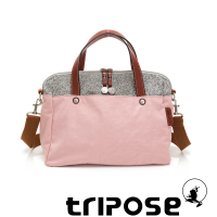 【tripose】漫遊系列岩紋玩色兩用手提背包(玫瑰粉)