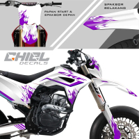 (COD) DECAL STIKER MOTOR - STICKER DEKAL HONDA CRF 150 L DESAIN 065 PUTIH KEREN TERBARU