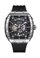 Bonest Gatti 自動中性不鏽鋼手錶，橡膠錶帶