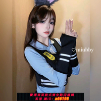 【台灣公司 可開發票】「兔子警官」朱迪cos服連衣裙褲子萬圣節cosplay漫展卡通角色套裝
