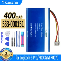 400mAh YKaiserin Battery 533-000151 533000151 for Logitech G Pro Wireless/X Superlight M-R0070 Bateria