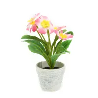 Bunga Artifisial Pansy Dengan Pot - Pink