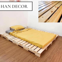 GIƯỜNG PALLET 1M2 / 1MX2M CAO GAN 10CM GỖ THÔNG GIÀNH CHO 1 NGƯỜI
