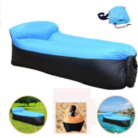 Pillow Bed Inflatable Sofa for Travel Outdoor Portable Foldable Lazy Air Mattress Camp Sleeping Gears Beach Equipment