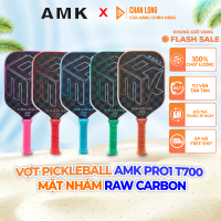 Vợt Pickleball AMK – Pro1 T700 16mm  Mặt Nhám Raw Carbon, Tối Ưu Xoáy & Kiểm Soát, Tay Cầm Khử Rung 