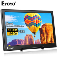 Eyoyo 13 Inch Portable Gaming Monitor 1920x1080 Resolution Support 4K HDMI Input Built-in Speaker Compatible With PC PS3/4 Xbox