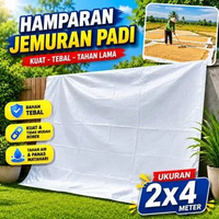 TERPAL HAMPARAN PADI 2X4 METER TERPAL JEMUR GABAH DARI KARUNG TEBAL ALAS PANEN PADI KUAT DAN AWET