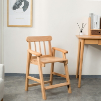學習椅實木兒童座椅寫作業可升降靠背書桌凳子學生椅子調節餐椅