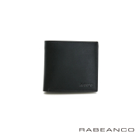【RABEANCO】中性簡約6卡短夾(黑)