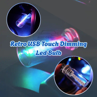 1Pc Touch Control Car USB LED Light Light Bulb Atmosphere Incandescent Lamp LED Filament Night Decor
