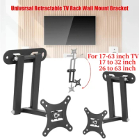 17-63inch TV Support Mount Adjustable Television Mounting Holder with Level Low Profile Flat TV Wall Mount for LCD LED TV Screen