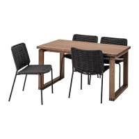 MÖRBYLÅNGA/TEGELÖN 餐桌附4張餐椅
