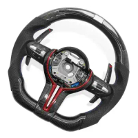 Car Steering Wheel For BMW M Sport F80 F82 F87 F12 F13 F86 F33 M2 M3 M4 M5 M6 F85 X5 X6 F30 E90 E92 E70 Steering Wheel With LED