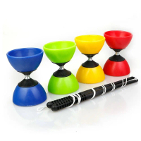 Profesional Mangkuk Kulit Diabolo Yoyo dengan Tali Tongkat Bahan Lembut Yoyo Mainan Cina Menebal Mai