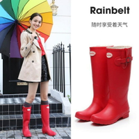 雨鞋 歐美英倫雨靴女冬雨鞋保暖女士成人高筒雨靴橡膠雨鞋時尚防水膠靴 雙十二購物節