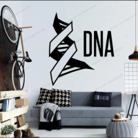 DNA Molecule Wall Stickers Decor For School Classroom Decals Science Vinyl Wall Decal Laboratory Genealogy Biology Letter CX1479