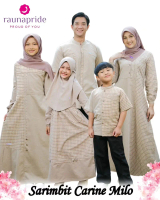 Rauna Sarimbit Keluarga 2024 Series CARINE MILO Baju Muslim Couple Family Seragam Lebaran Keluarga
