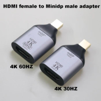 Mini Display Port DP 1.4 HDMI-compatible Adapter Converter Female to Male 4K 60Hz/30HZ For Laptop Computer Monitor Projector