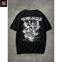 COD-Grunge Punk Guys Cotton Skeleton Print Tee black oversize tshittpletmgya