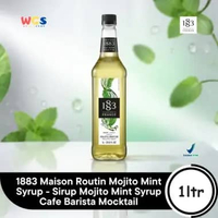 1883 Maison Routin Mojito Mint Syrup 1L - Sirup Mojito Mint Syrup Cafe Barista Mocktail