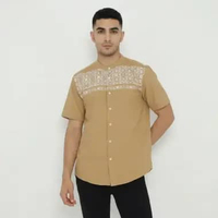 Platini Kemeja Koko Pria Lengan Pendek 931426 Brown M