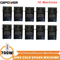 1~10pcs 700W Cold Spark Firework Machine 750W 600w Sparker Machine Flightcase Ti Powder Control Spark Fountain Sparkular Machine