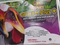 King GoHam Plus Jamu Khusus Anti Goham & Sariawan pada Ayam Mengatasi Luka Mulut Membantu Ayam Lebih