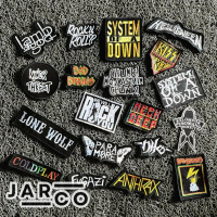 Patch Bordir Jahit Tempel Gambar Emblem Logo Band Rock Metal Keren Punk Rock Aksesoris Jaket Tas