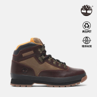 Timberland 男款酒紅色Euro Hiker中筒健行鞋|A2P27EIW