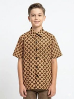 Arjuna Weda Hem Batik Anak Kawung Pesisir 51159049 - Biru L