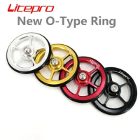 Litepro Aluminum Alloy CNC O-Type Rubber Easywheel For Brompton Folding Bike Rear Racks Easy Wheel