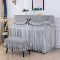 European Piano Cover Sets General Modern Dustproof Piano Cover Stool Seats Cover Home Decor Piano Dust Cloth Washable Household