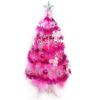 摩達客 6尺特級粉紅色松針葉聖誕樹 (銀紫色系配件)(不含燈)