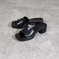 Gucci Sandal GUCCI RUBBER BLACK HEELS SANDAL 100% ORIGINAL