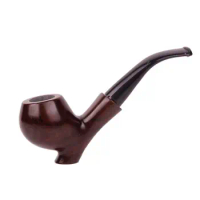 New Ebony Wood Pipe Bent Handmade Smoking Pipe Tobacco Pipe 3mm filter Wooden Pipe Smoke Accessory