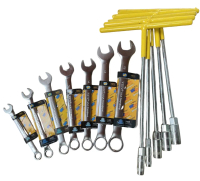 Combo 7 khoá cờ lê vòng miệng 8,10,12,13,14,17,19mm và 5 tuýp chữ T tay dạ 8,10,12,13,14mm