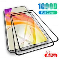 2Pcs Full Cover screen protector For Vivo Y78 Y36 HD Front transparent Black sealing edge tempered glass film For Vivo Y78 Y36