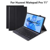 Ultra-thin Bluetooth Keyboard Leather case kickstand cover for Huawei Matepad pro 11" 2022