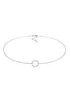Elli Jewelry Kalung Perhiasan Perak 925 Wanita Choker Circle Zirconia