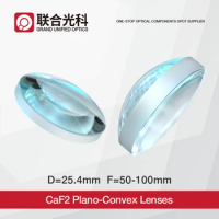 Optical Infrared CaF2 Plano Convex Lens Diameter 25.4mm FL50mm 75mm 100mm 150mm 200mm 250mm 500mm Optical Lenses