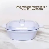 Mangkok Sayur Kecil Melamin Tutup Mika Akrilik Segi Kotak Putih Warna Awet Murah Tebal Tahan Panas A