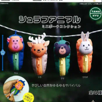 Japan Bushiroad Gashapon Capsule Toy Sleeping Bag Small Animal Close Bag Elk Rabbit Cute
