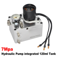 7Mpa Hydraulic Micro Pump integrated 120ml Tank and Relief Valve for 1/14 1/12 RC Huina Kabolite 320 330D 336 K970 Excavator