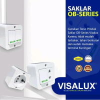 OB Outbow Visalux Stop Kontak Saklar Switch Engkel Single 1 Double Seri 2 Tempel